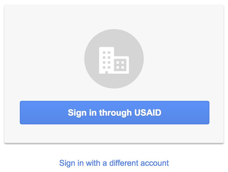 USAID Sign In